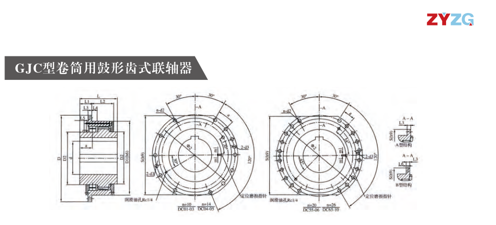 GJC型卷筒用鼓形齒式聯(lián)軸器